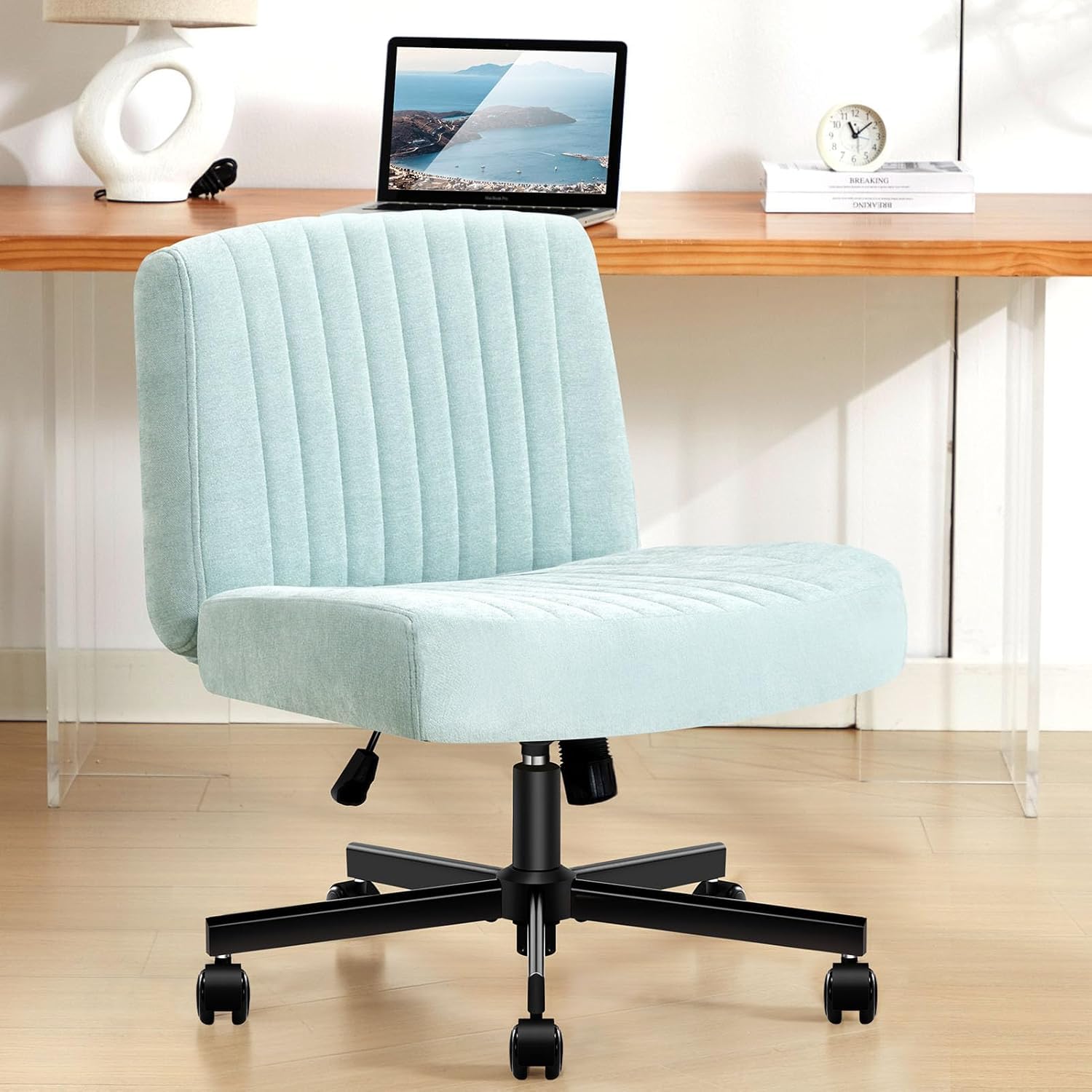 Amazon.com: TUKAKA Criss Cross Chair with Wheels,Thick Padded